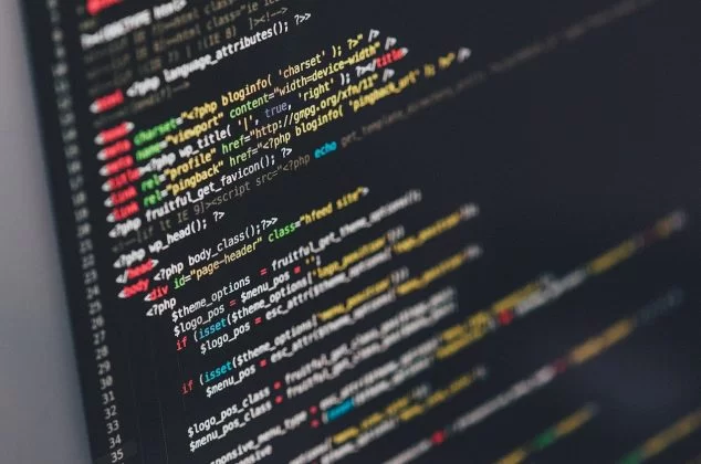 Code shown on a computer screen