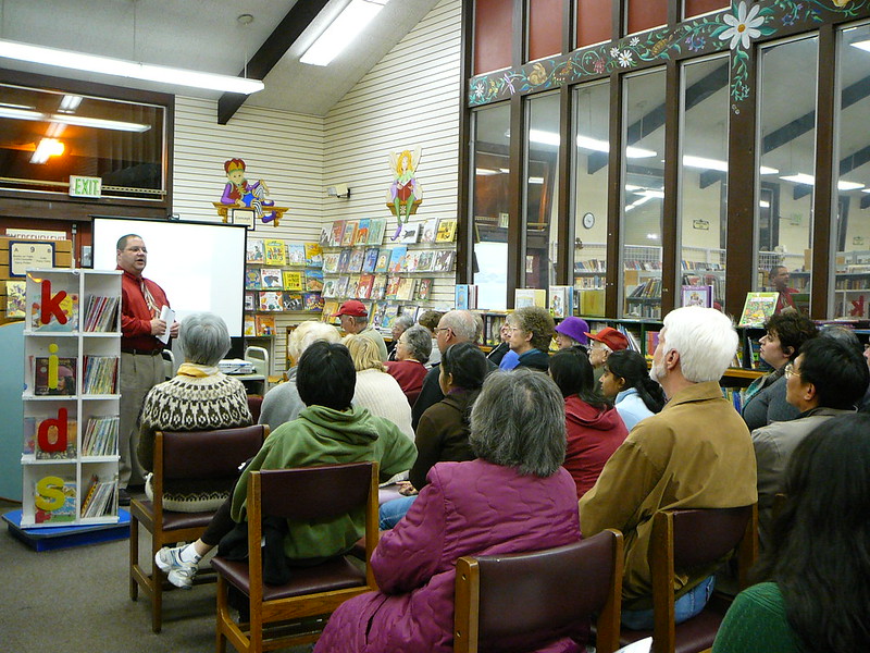 Community group meeting at library