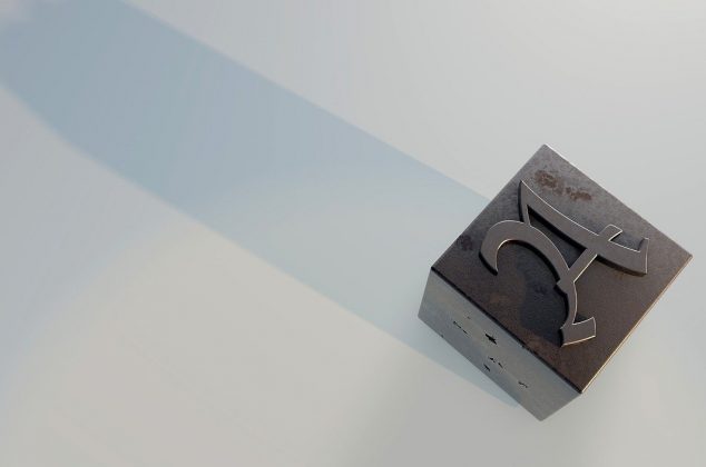 Letter "A" printing block