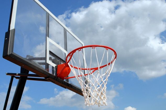 Outdoor basketball hoop