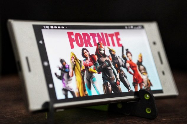 Fortnite shown on a mobile device