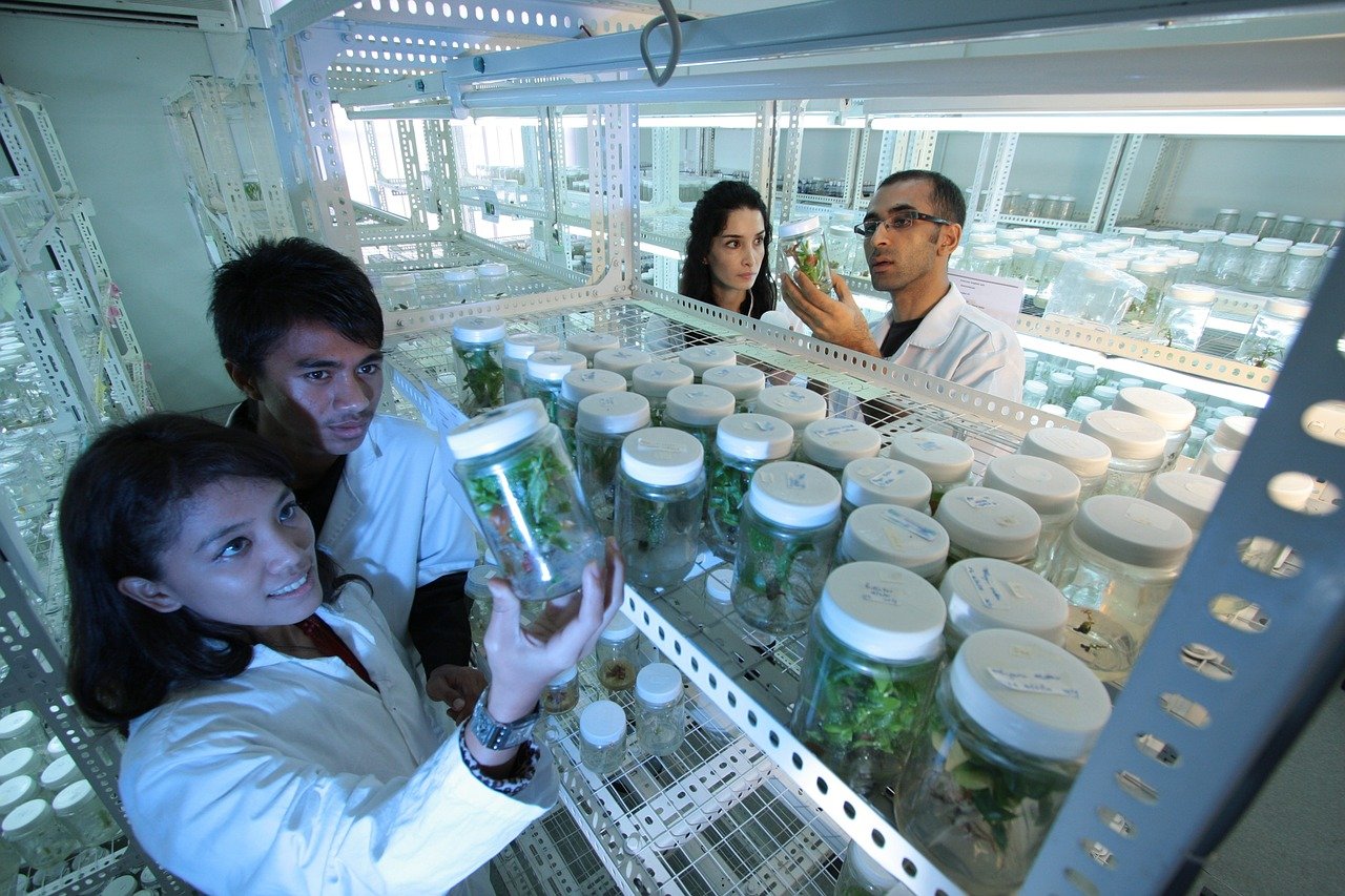 Science team in a laboratory