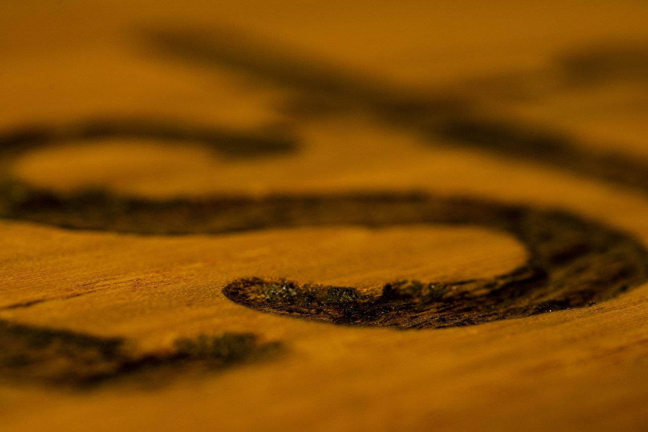 Letter "S" on wood