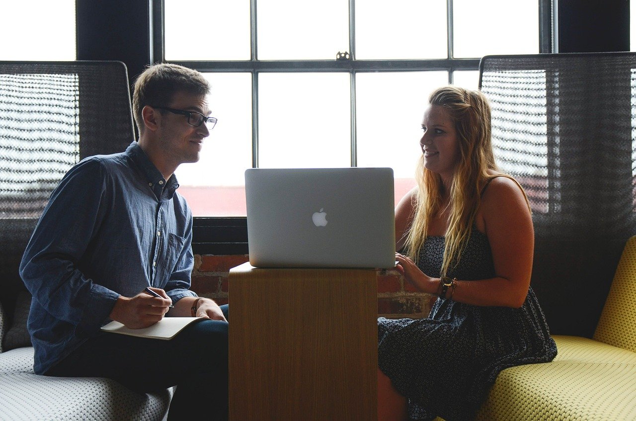 Young entrepreneurs meeting at a co-working space