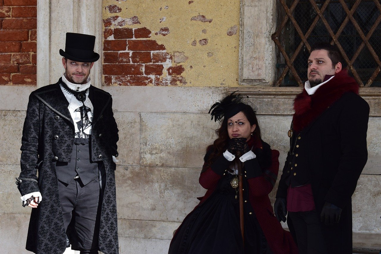 Vampire clan in historical costume