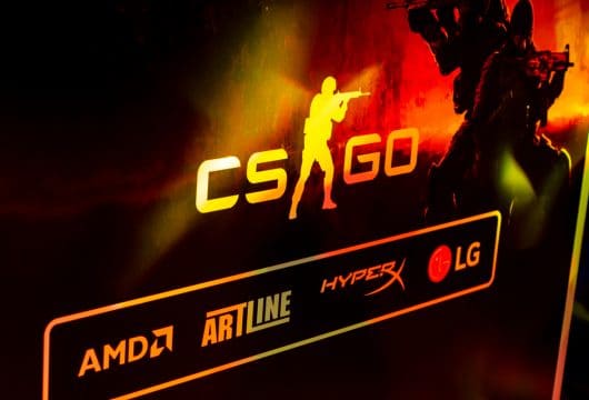 CS:GO logo at a gaming event