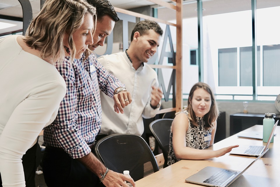 A marketing team in a meeting