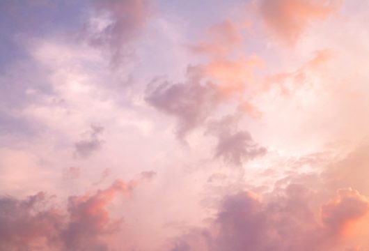 Aesthetic clouds with shades of purple and orange