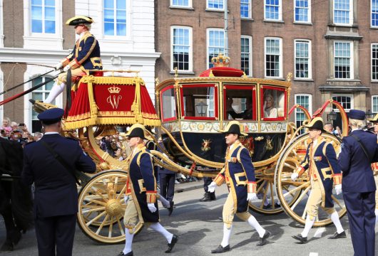 Royal family carriage procession in the Netherlands
